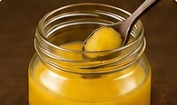 Desi ghee in a glass jar